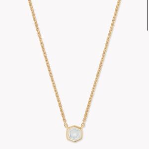 Kendra Scott Davie 18k Gold Vermeil Pendant Necklace in Rock Crystal